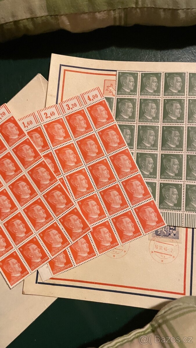 peníze, známky, Hitler, 2.světová