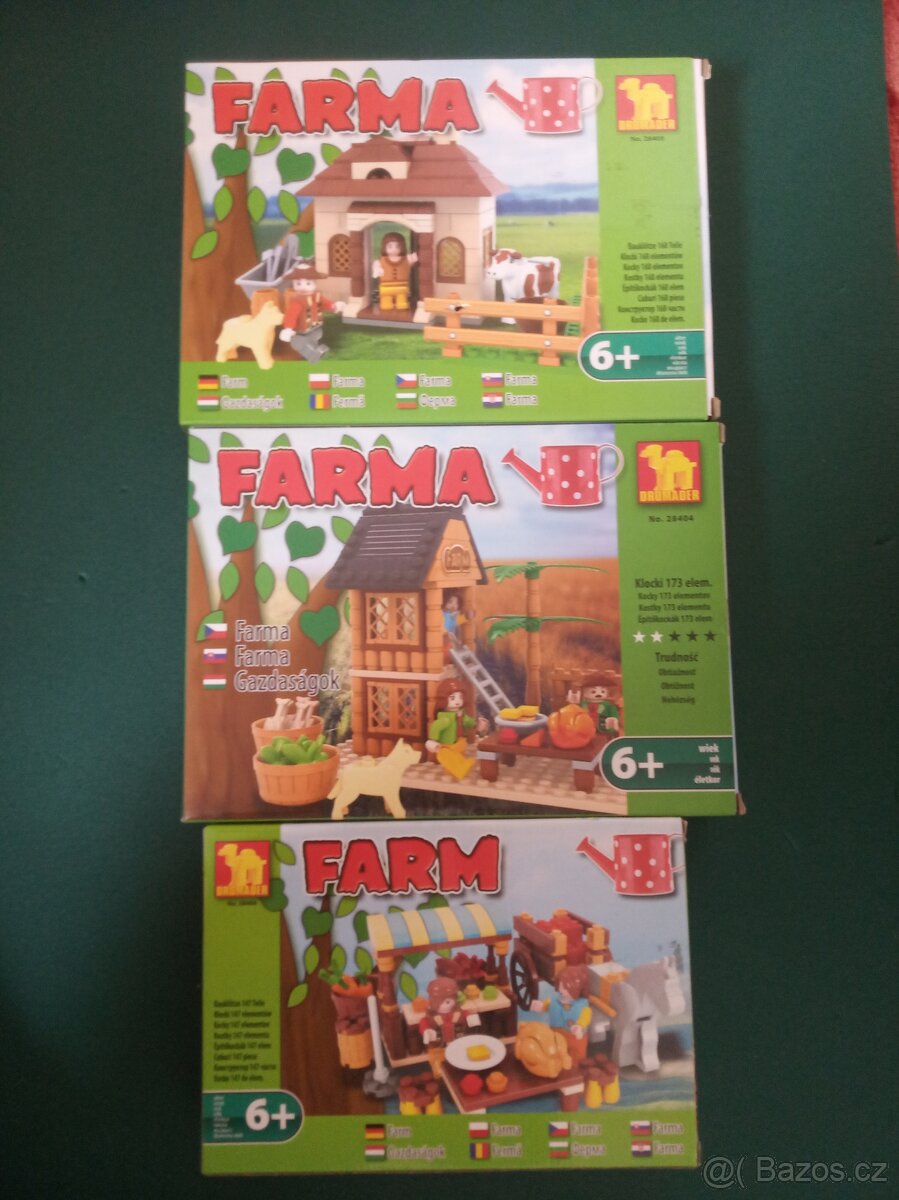 Sada 3 stavebnic Farma