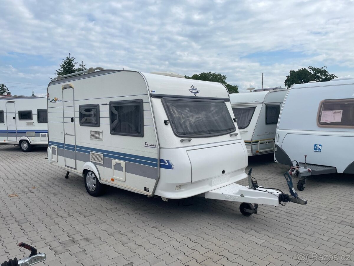 PRODÁNO Hobby De luxe 400, 4osoby, pevná postel, bojler