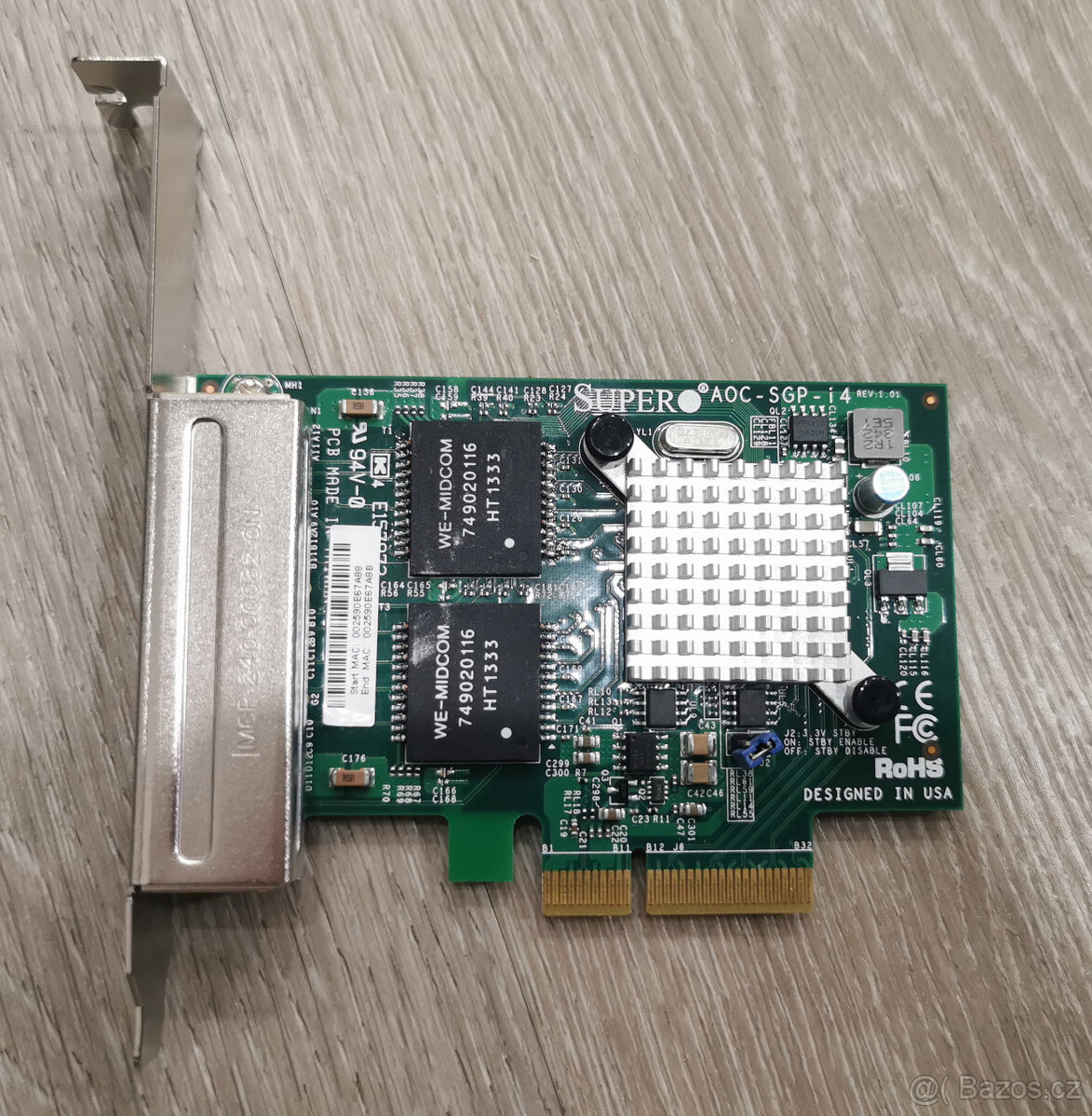 Síťová karta 4x 1Gbps Supermicro AOC-SGP-i4