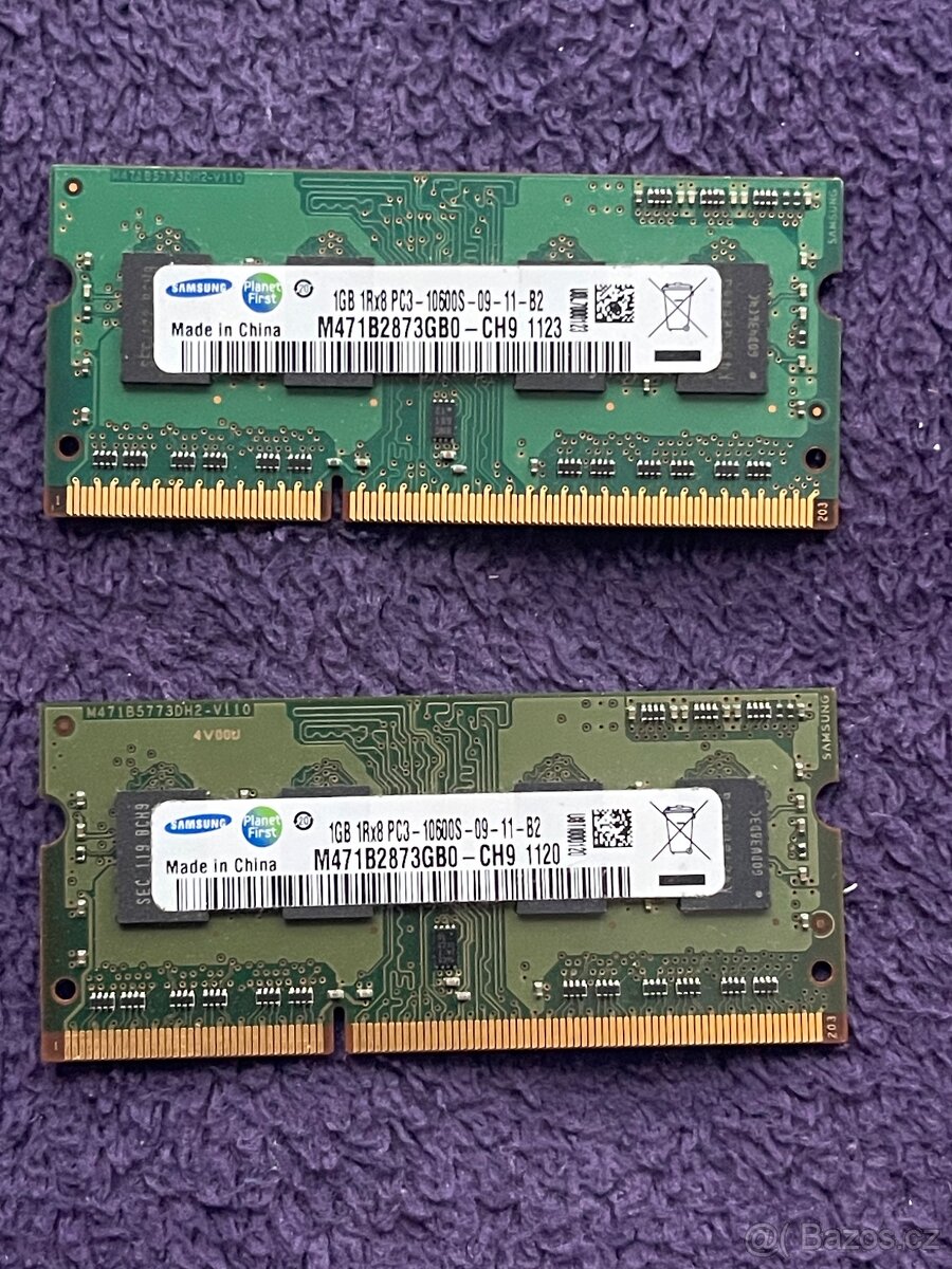 Notebookové paměti DDR2 a DDR3 – různé typy