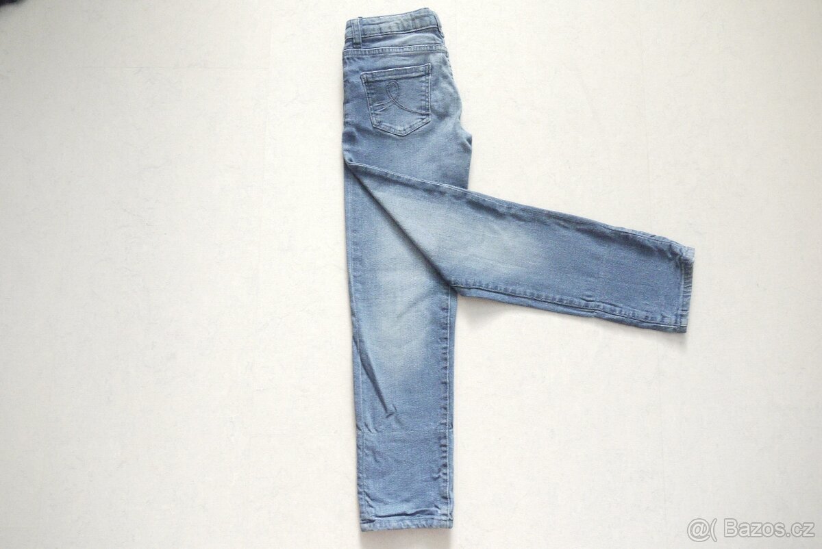 Dívčí džíny slim velikosti 128/134