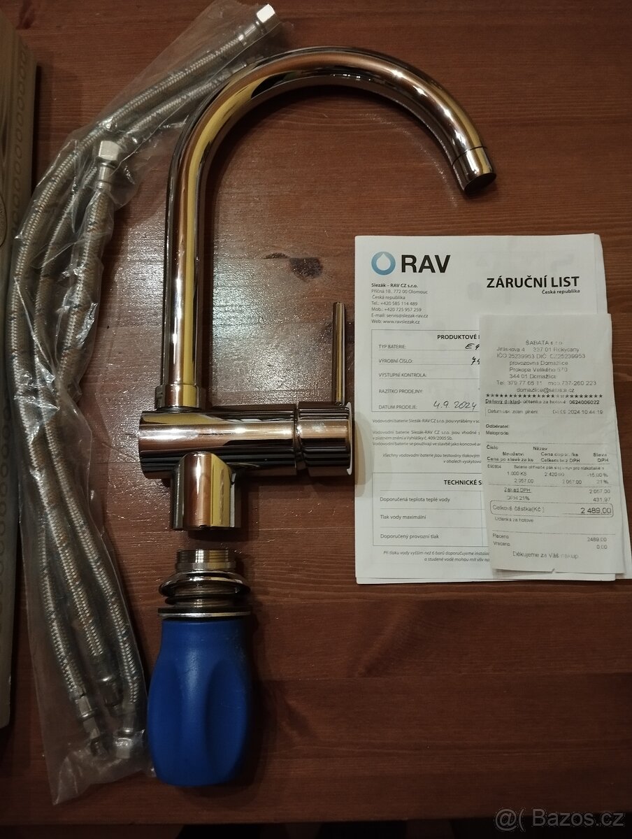 Dřezová stojánková baterie pro nízkotlaké ohřívače