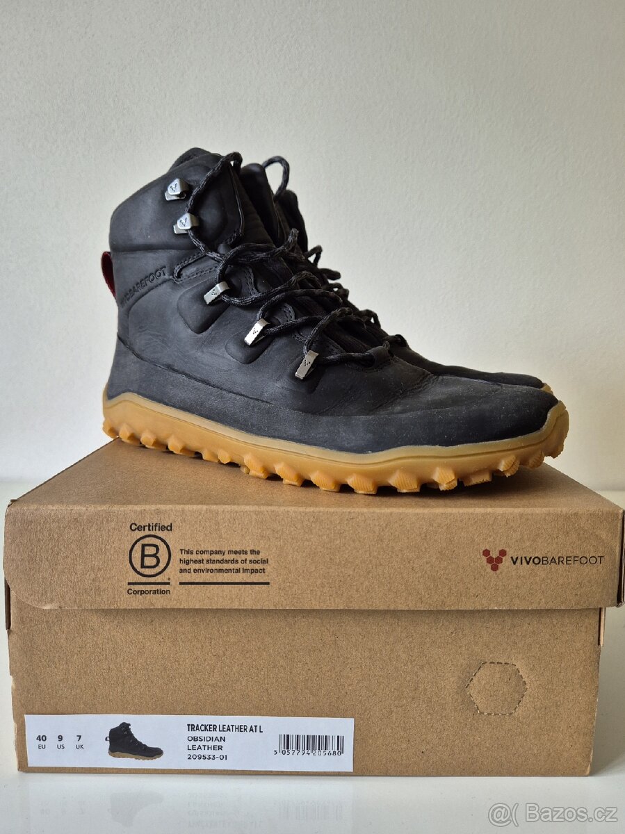 Turistické boty Vivobarefoot Tracker Leather AT - obsidian