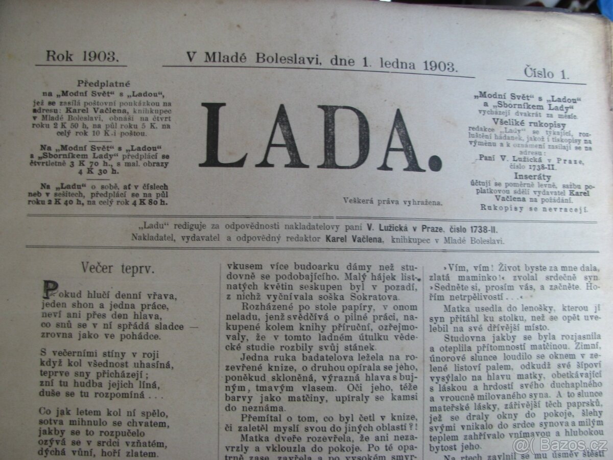 staré časopisy jas,lada, rodina