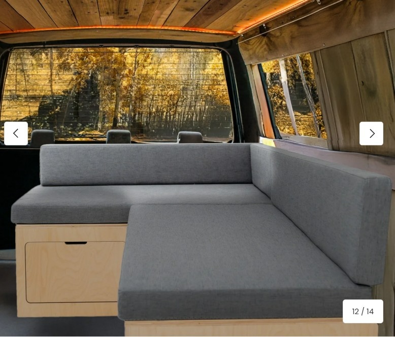 Rozkládací postel do karavanu ve tvaru L - NOVÁ