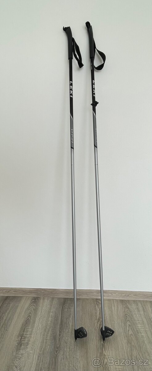 Běžkařské hole LEKI VASA 155 cm - šedá/černá