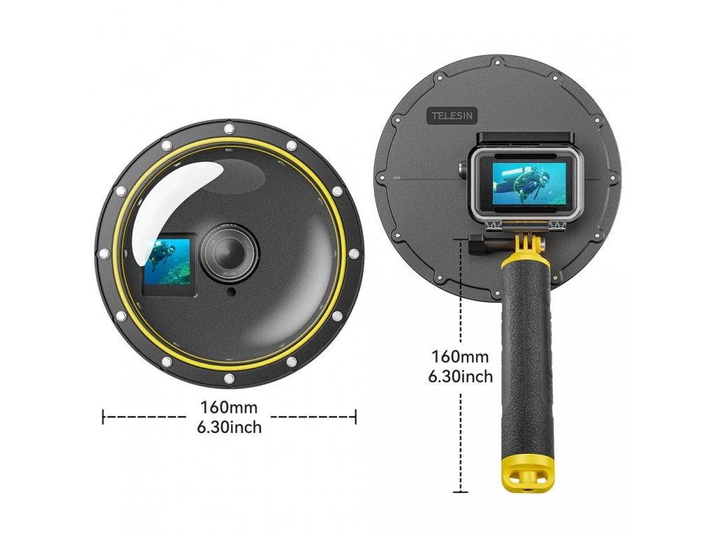 Podvodní multifunkční DOME na GoPro 5, 6,7 a Hero 2018