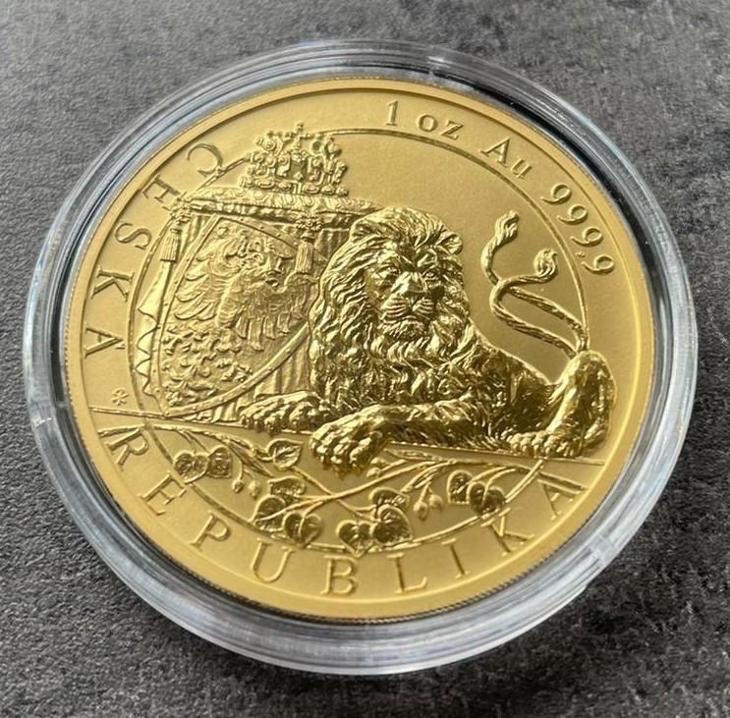 Zlatá investiční mince 1/4oz Český lev 2019 - 1. ročník - [2