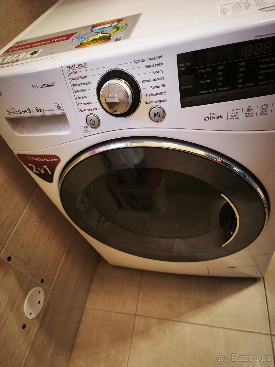 Pračka se sušičkou 2v1 LG 9 a 6 kg prádla