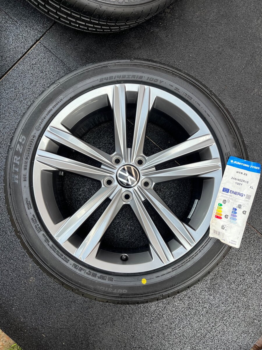 ☀️Orig. sada alu kol VW Arteon, passat rline 245/45R18 letní