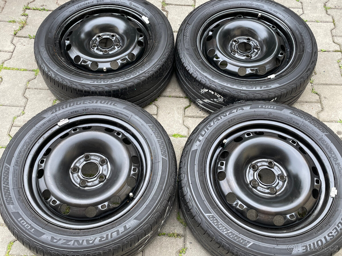 Letní sada 5x100 Škoda Fabia 195/55 R15 Bridgestone