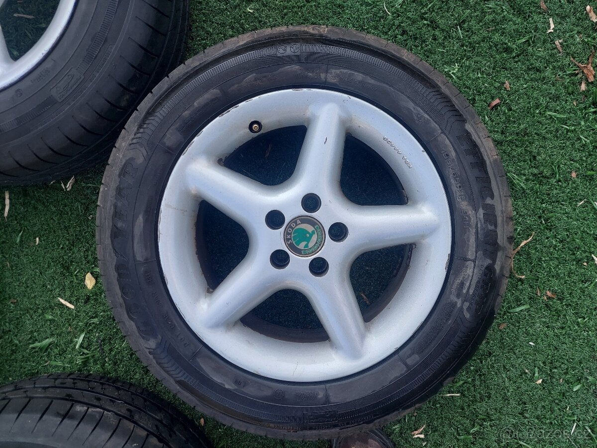 4x alu kola 5x100 +pneumatiky 15" 195x65