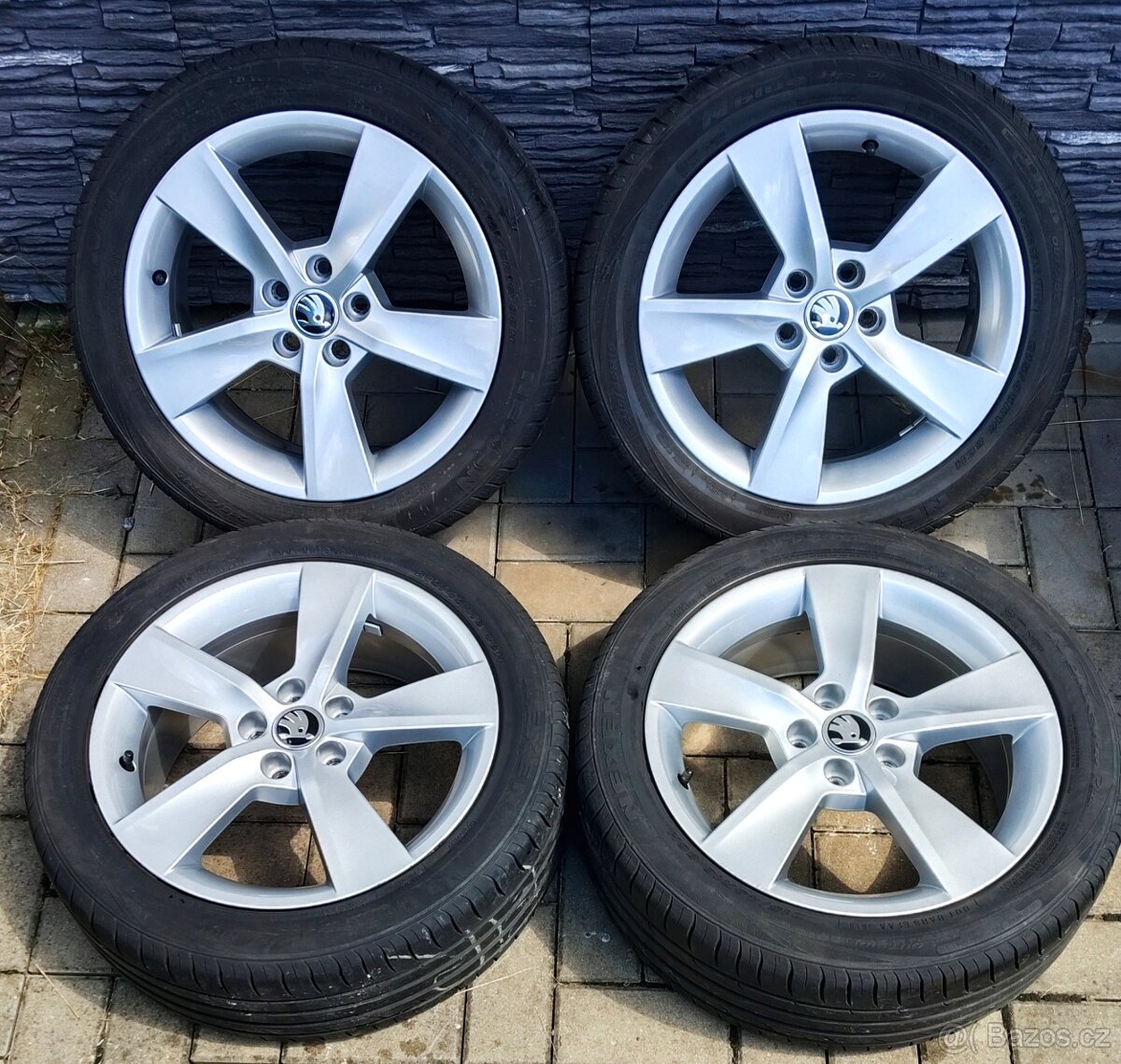 ALU SADA ŠKODA FABIA, RAPID, SCALA 16" + LETNÍ PNEU