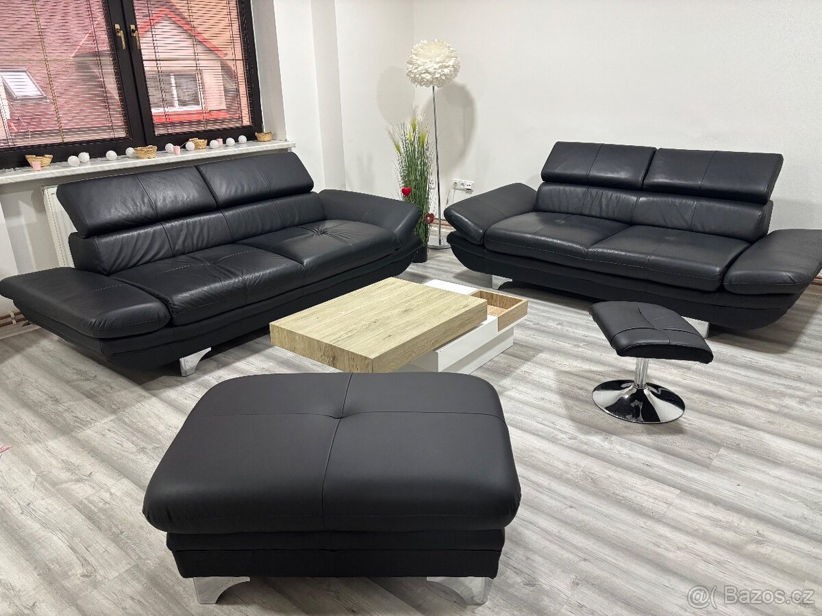 Luxusní kožená sedací souprava NIERI