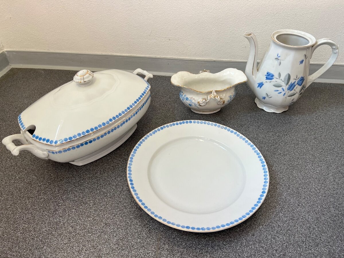 Mix porcelánu/různé období užitkový/kávové/čajové soupravy