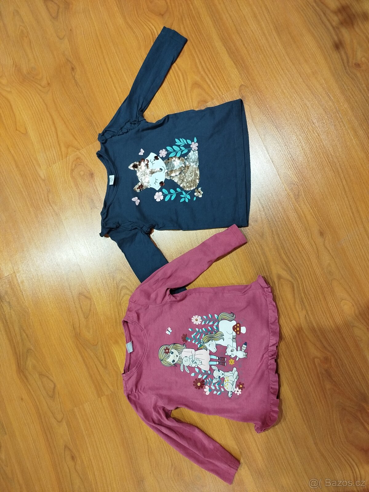 2x Dívčí trika s dlouhým rukávem Kik 104