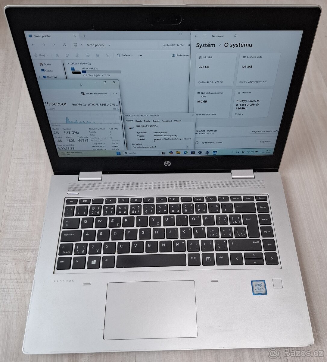 NB HP ProBook 650, 8x1,9 GHz, 16 GB RAM, 500GB SSD Notebook