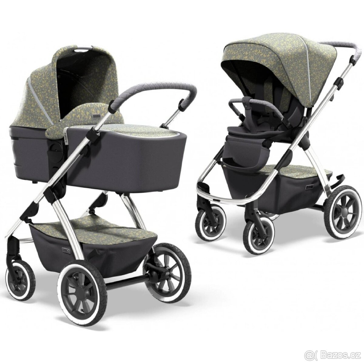 MOON kombinovaný kočárek Relaxx Limited Edition Ice Flower
