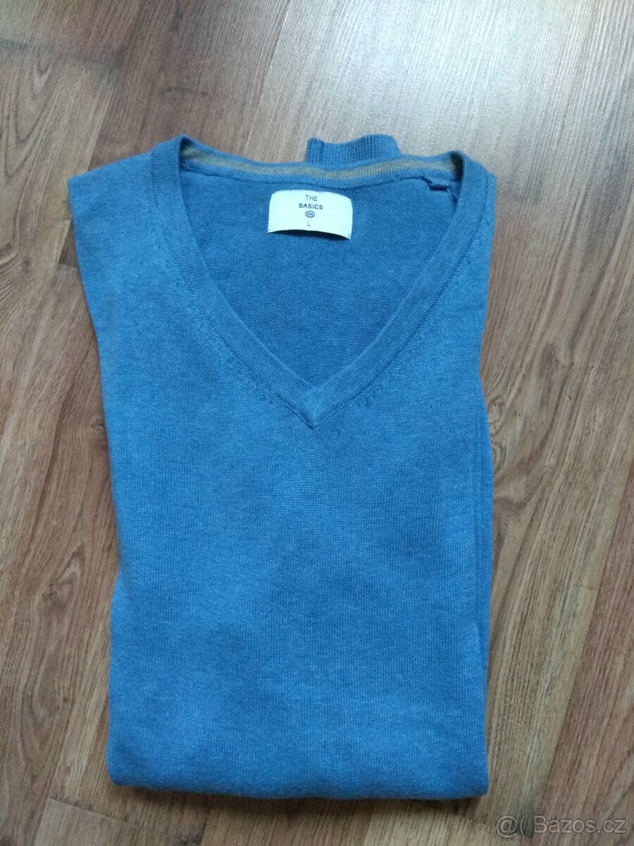 Nový pánský bavlněný svetr C&A do "V" - L