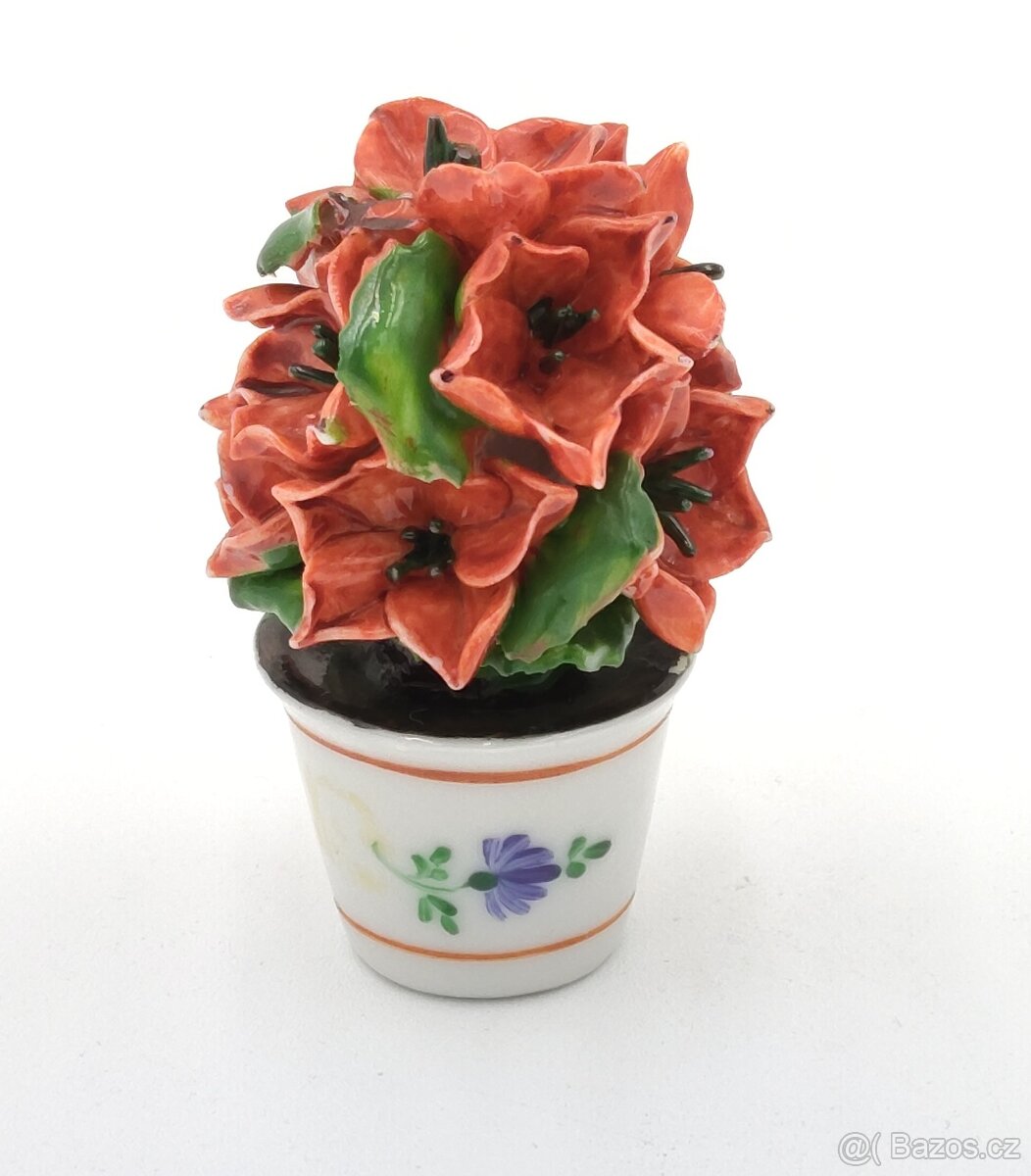 Krásná stará porcelánová kytička 6cm - Velice roztomilá