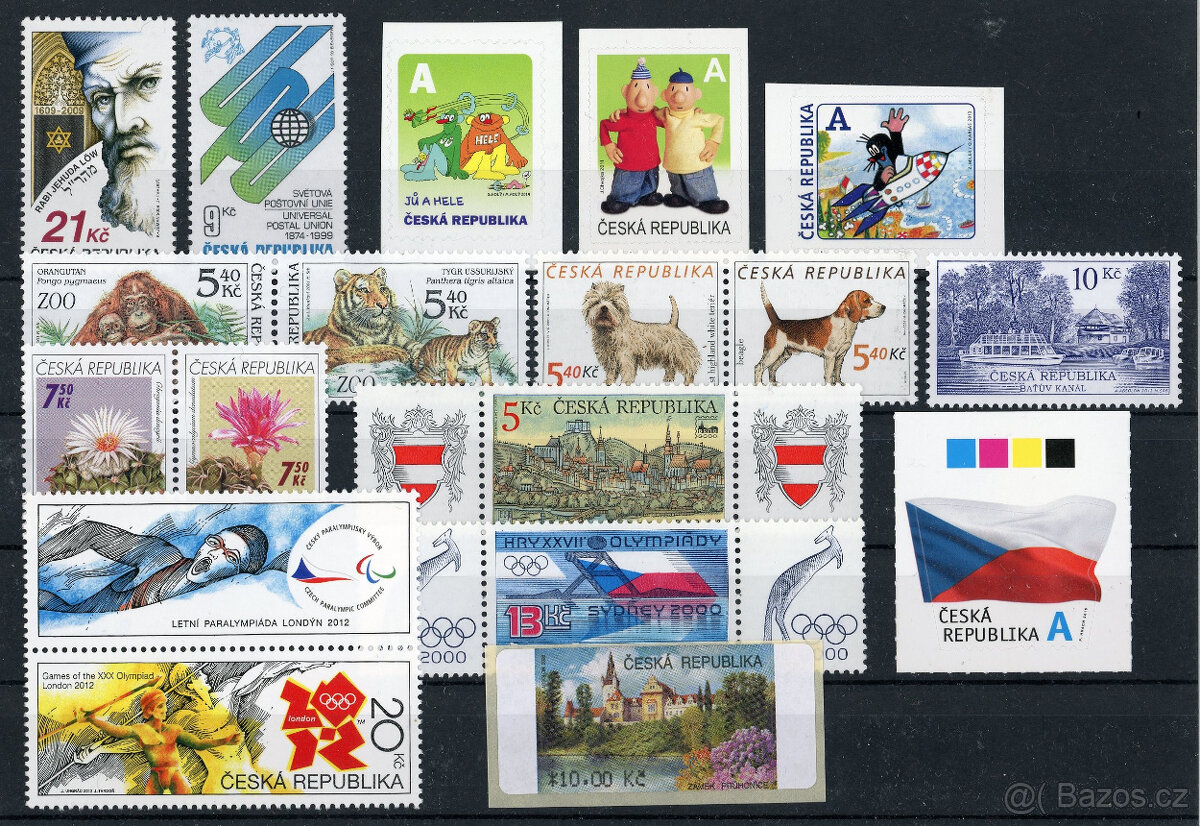 Výběr různých známek  ČR - svěží