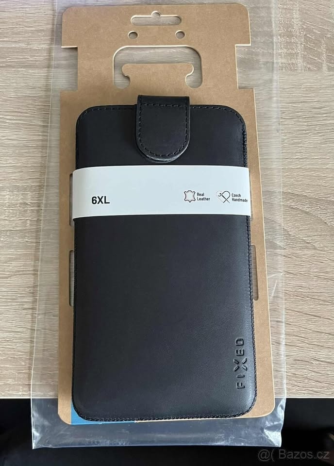 Pouzdro FIXED Posh z pravé hovězí kůže velikost 6XL černé