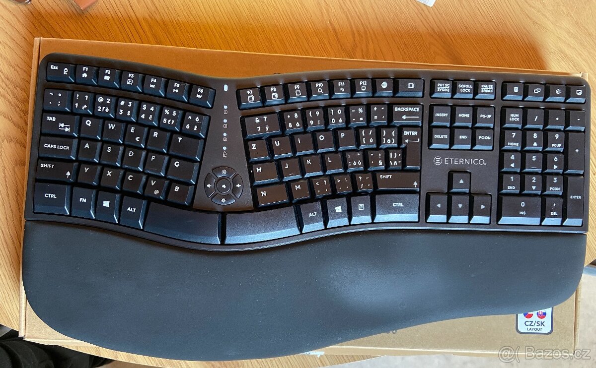 Bezdrátová ergo klávesnice Eternico KS2450 černá