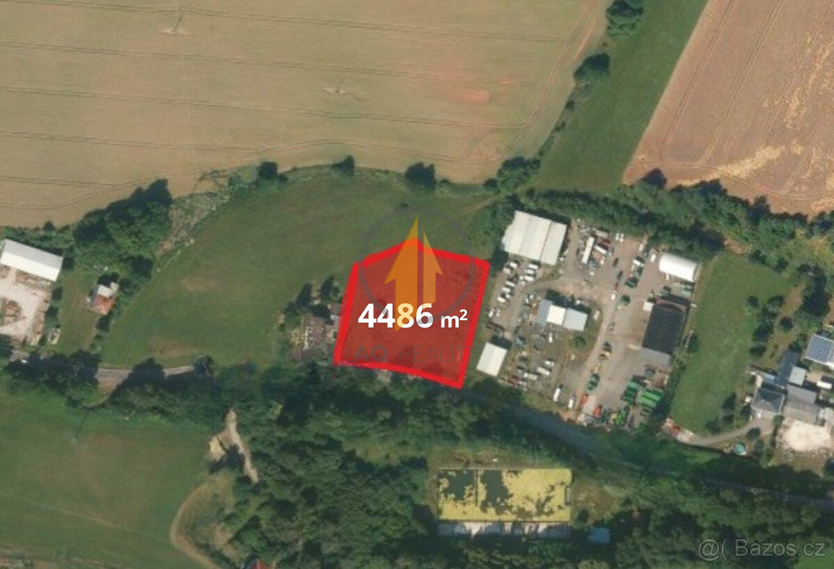 Prodej pozemku o CP 4486 m2 ke komerčním účelům v obci Stará