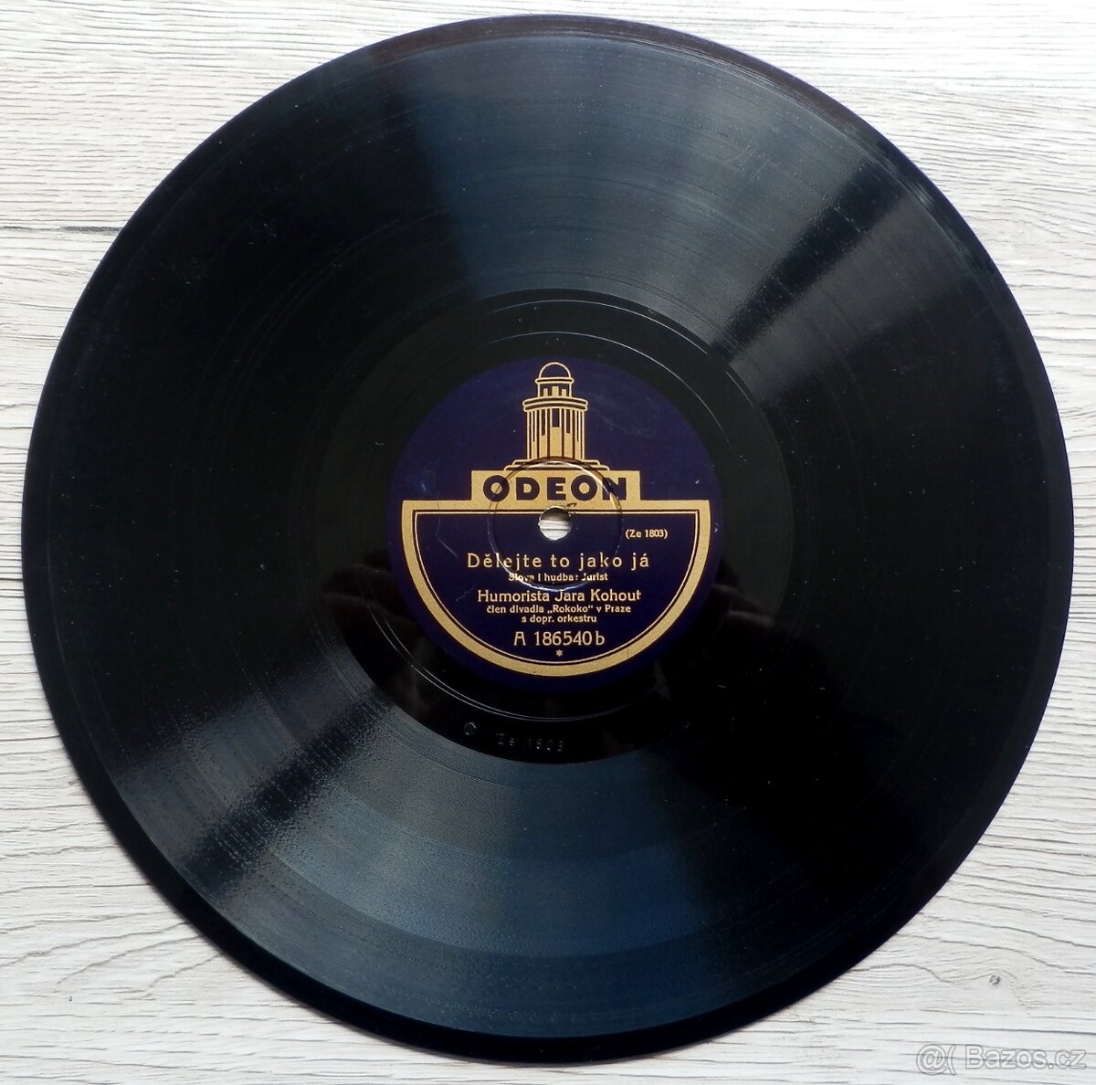 Jára Kohout – starožitná šelaková gramodeska z roku 1928