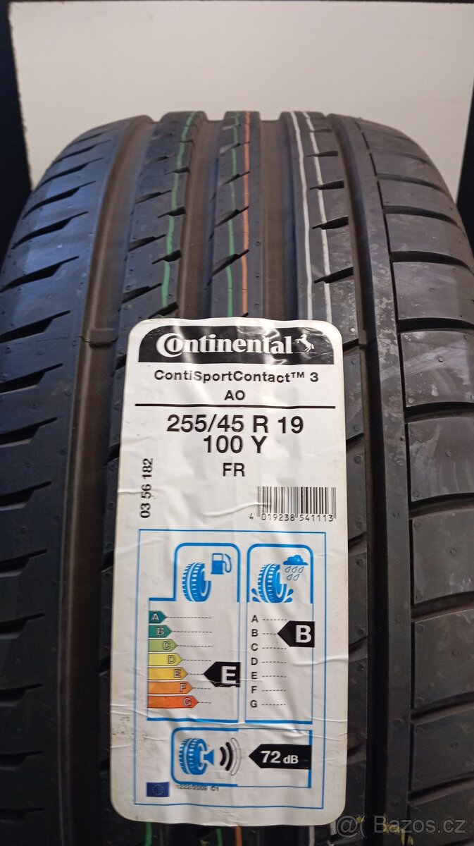 255/45R19 -CONTINENTAL -Nové letní