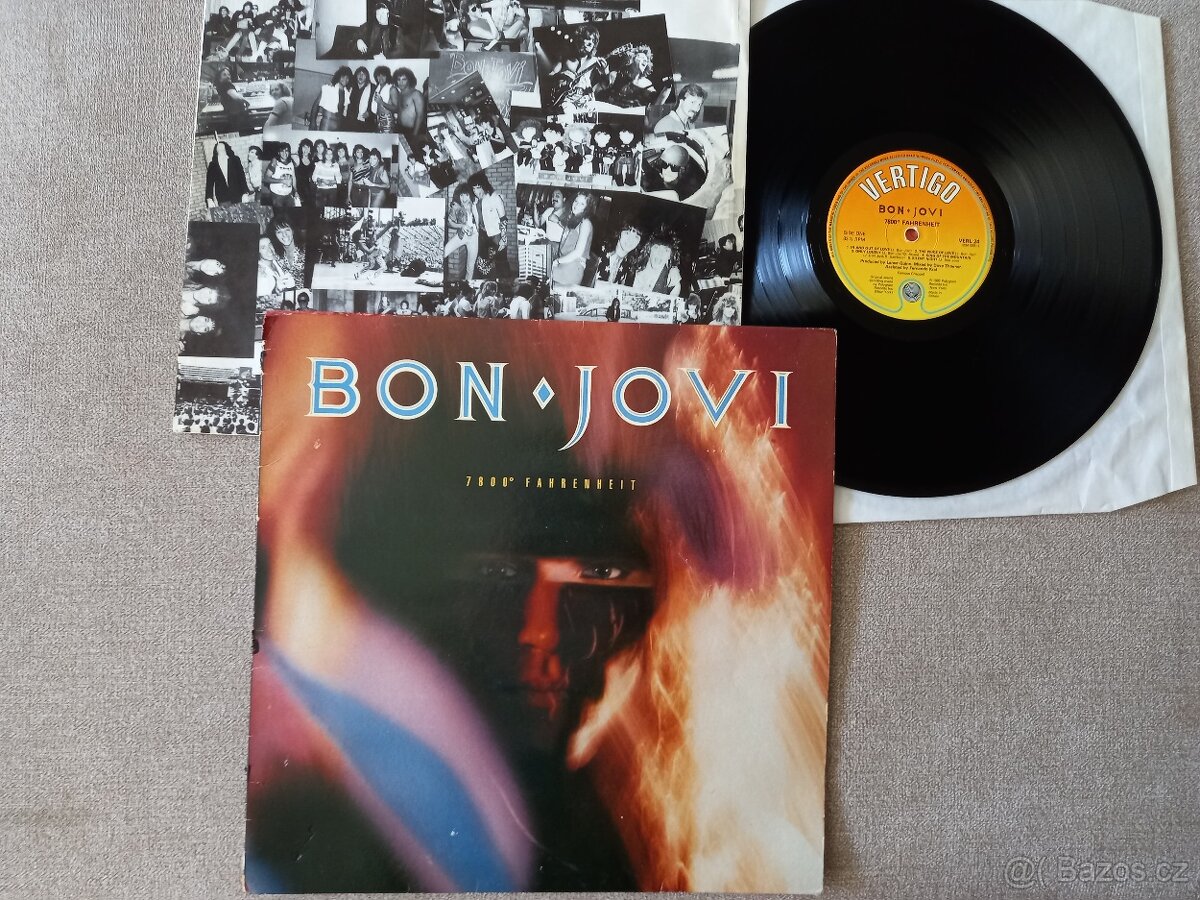 BON JOVI “ 7800 Fahrenheit”/Vertigo 1985/ orig. vnut. ob/tex