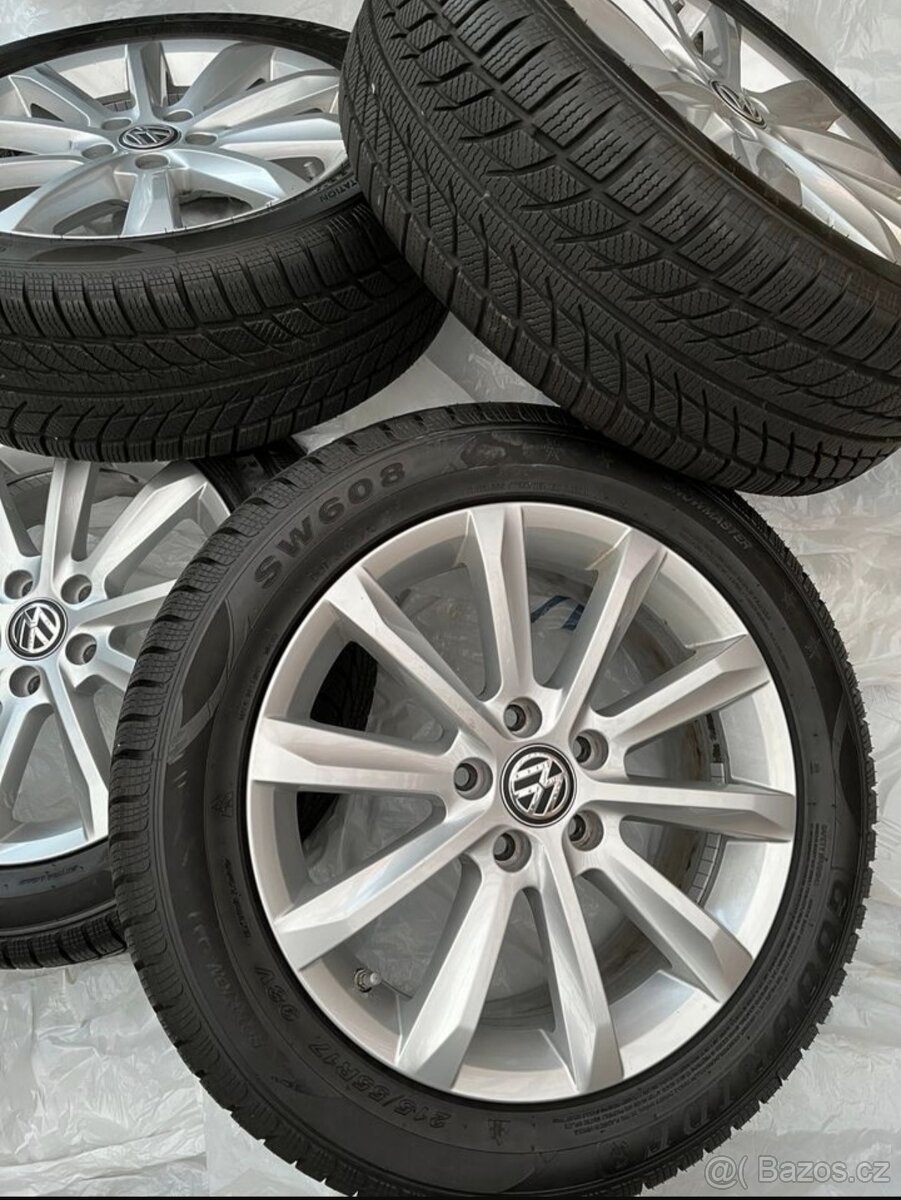 Alu Vw Passat B8 5/112 r17 + 215/55 r17 zimní