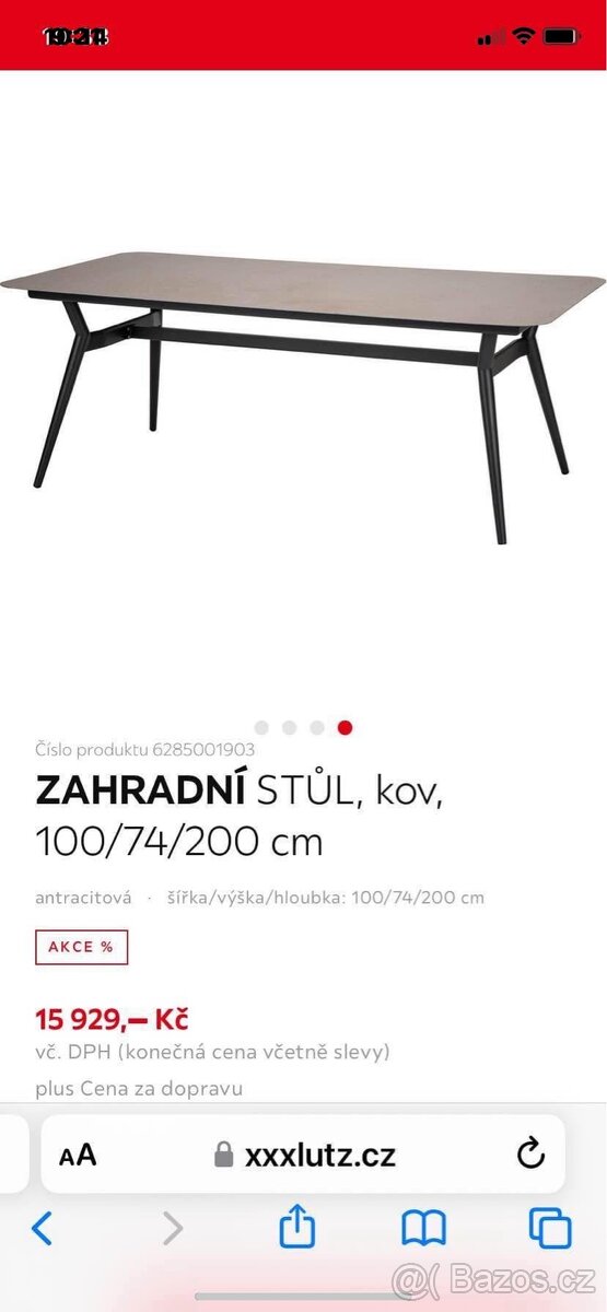 Zahradni jidelni stul nove