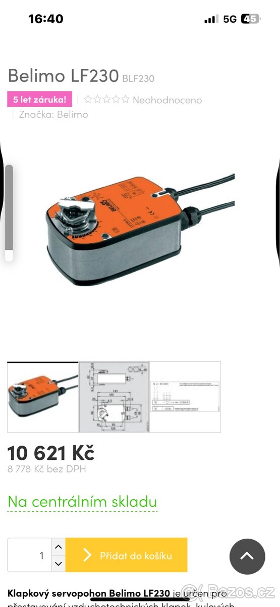 Servopohon Belimo LF 230