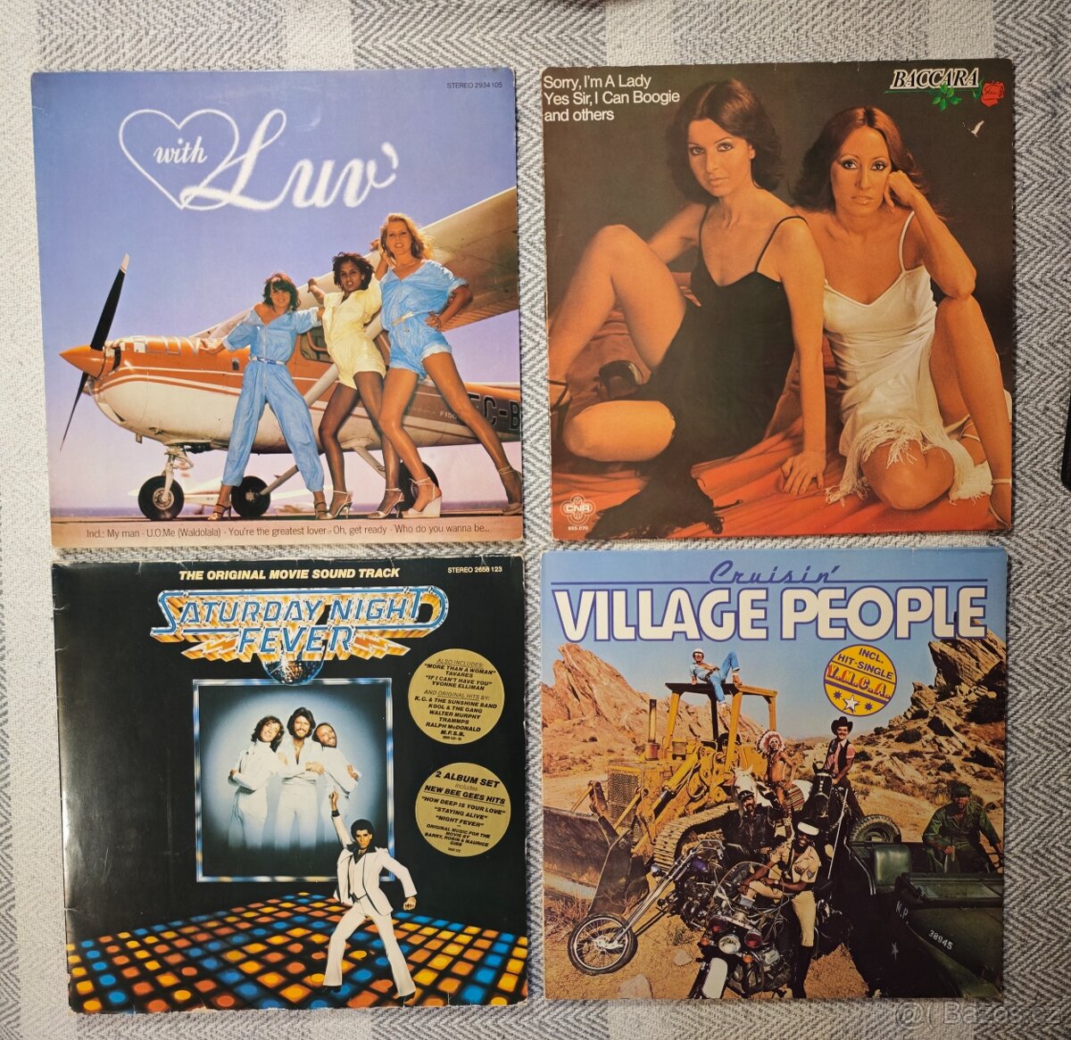 LP desky 70s DISCO Baccara, Luv, Village people, Bee Gees
