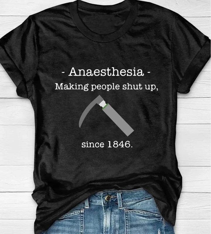 Černé triko Anaesthesia Making People Shut Up