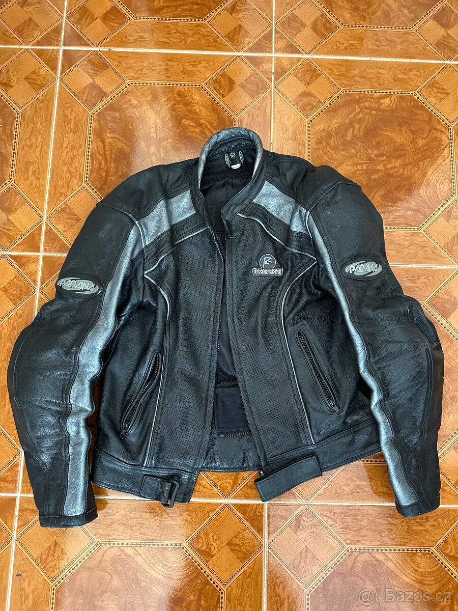 Kožená moto bunda velikost 52