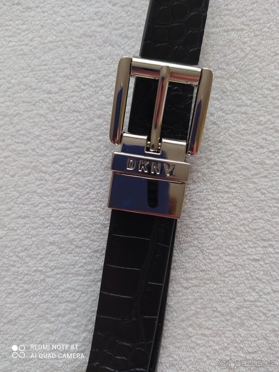 NOVÝ KOŽENÝ PÁSEK, zn. DKNY