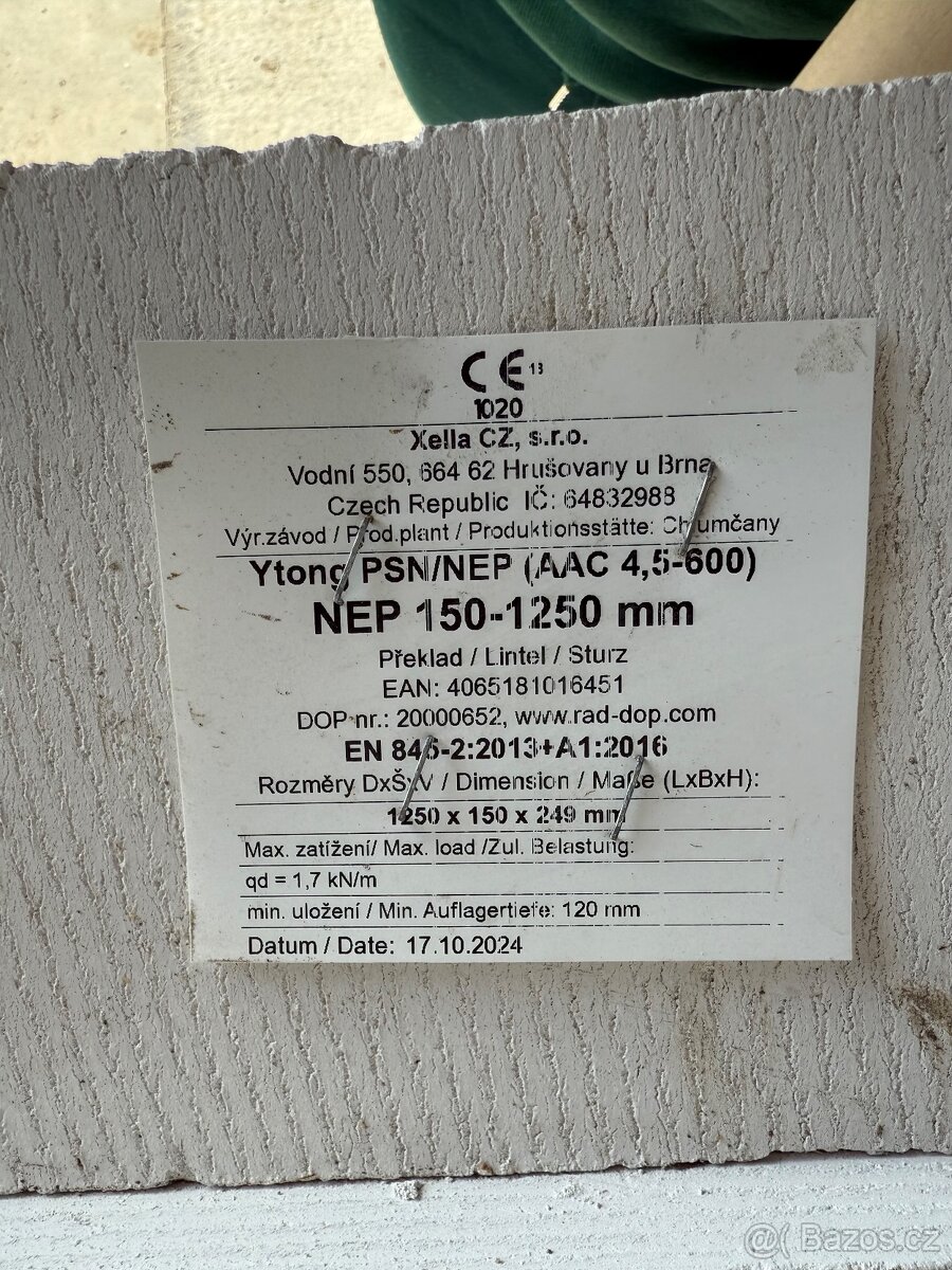 Překlady Ytong 1250