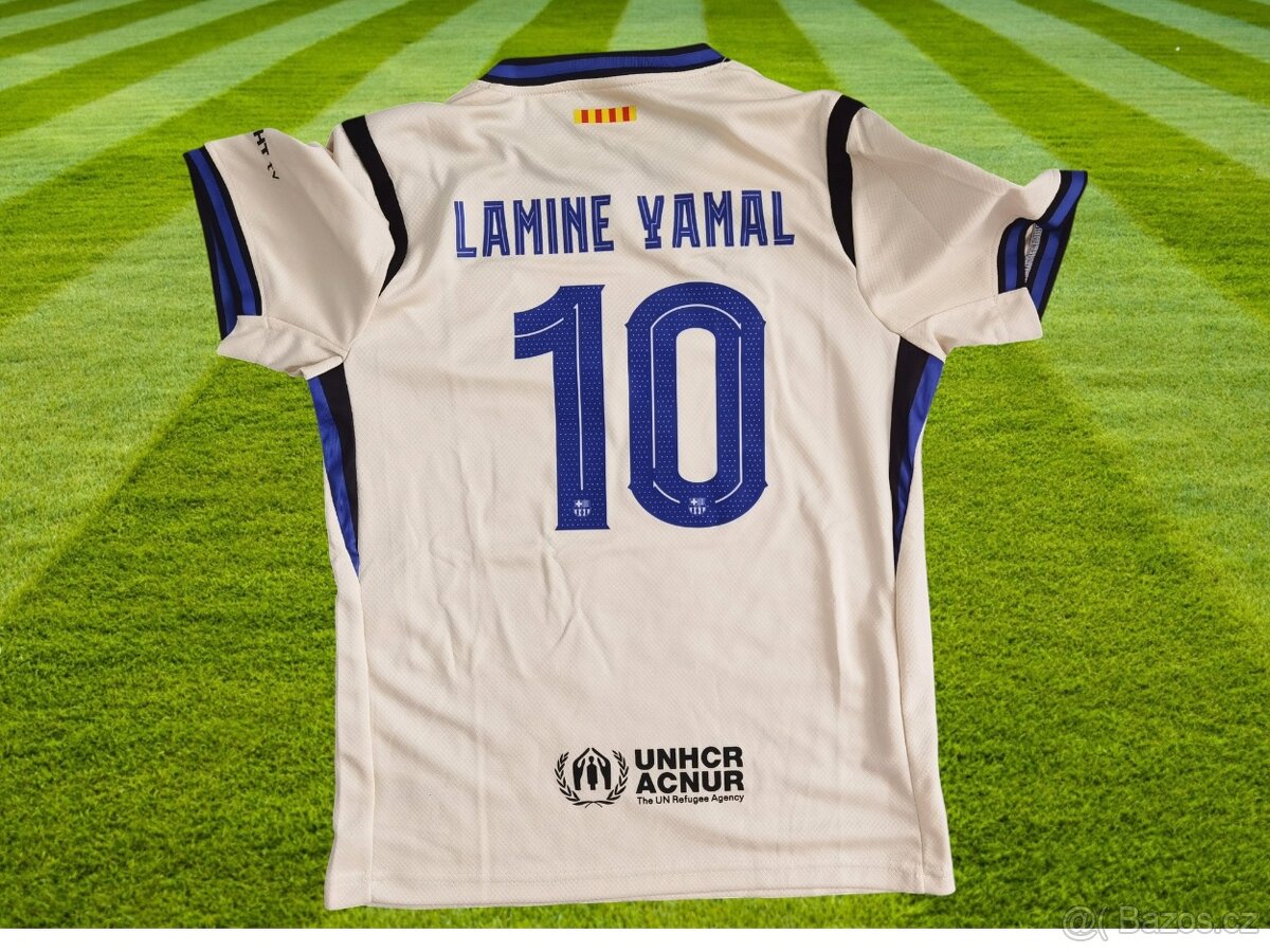 dres Lamine Yamal #10 FC Barcelona white
