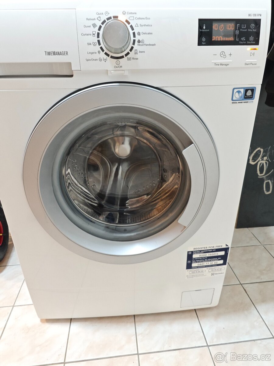 Prodáno Elektrolux A+++, 6kg, 1200ot. SLIM 38cm, Fuzzy Logic