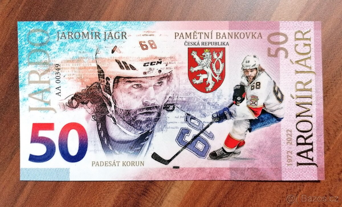 Pamětní bankovka JAROMÍR JÁGR 50
