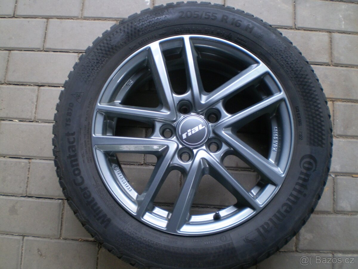 Alu kola sada 5x112, 6Jx16H2, ET48, 205/55 R16 91H M+S