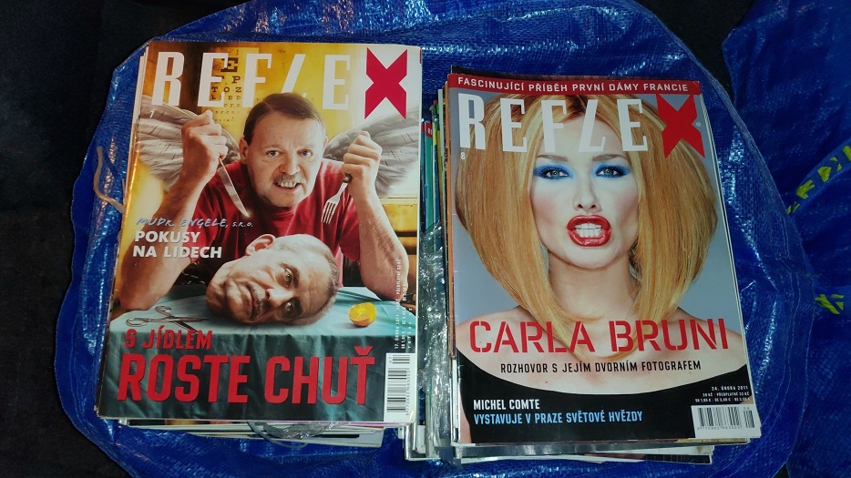 Časopisy Reflex, 4 ročníky 2007, 2008, 2009, 2011 - top stav