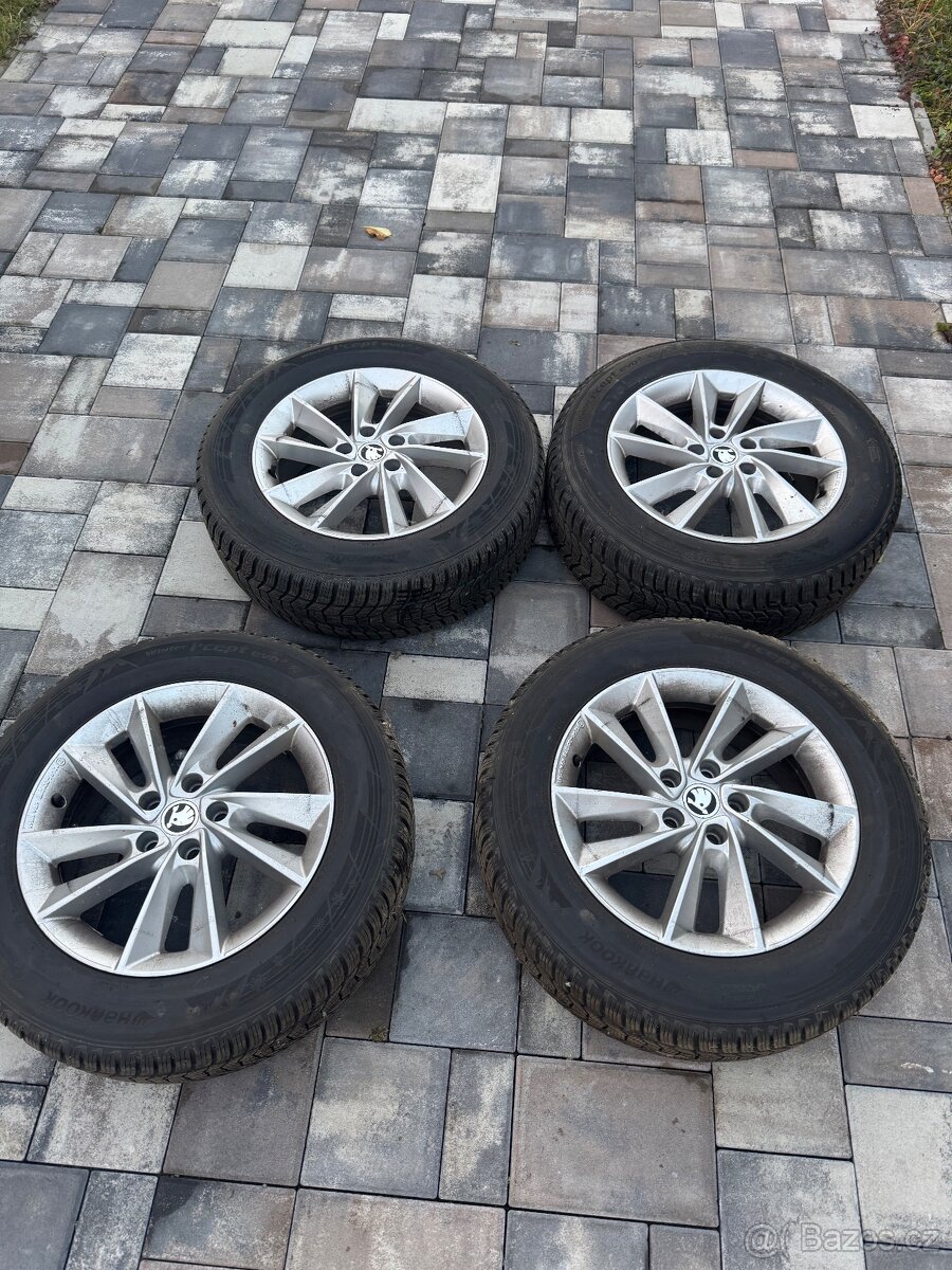 Alu kola + zimní pneu,  kodiaq  5x112