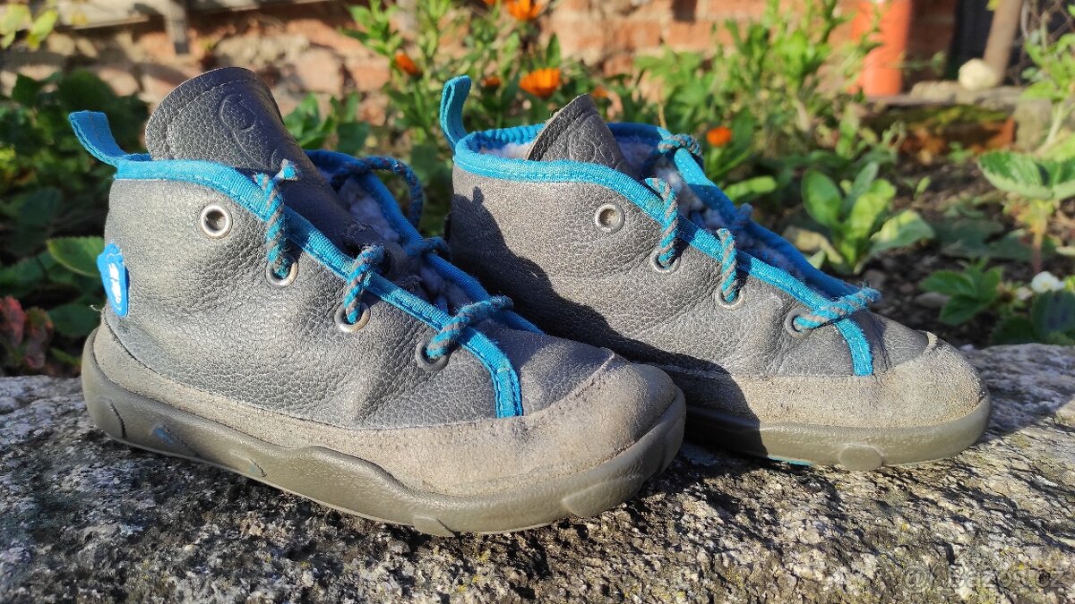 Zimní kotníkové barefoot boty Affenzahn vel. 29