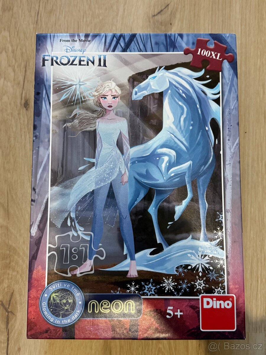 Puzzle Dino Ledové království ll. 100 dílků XL neon