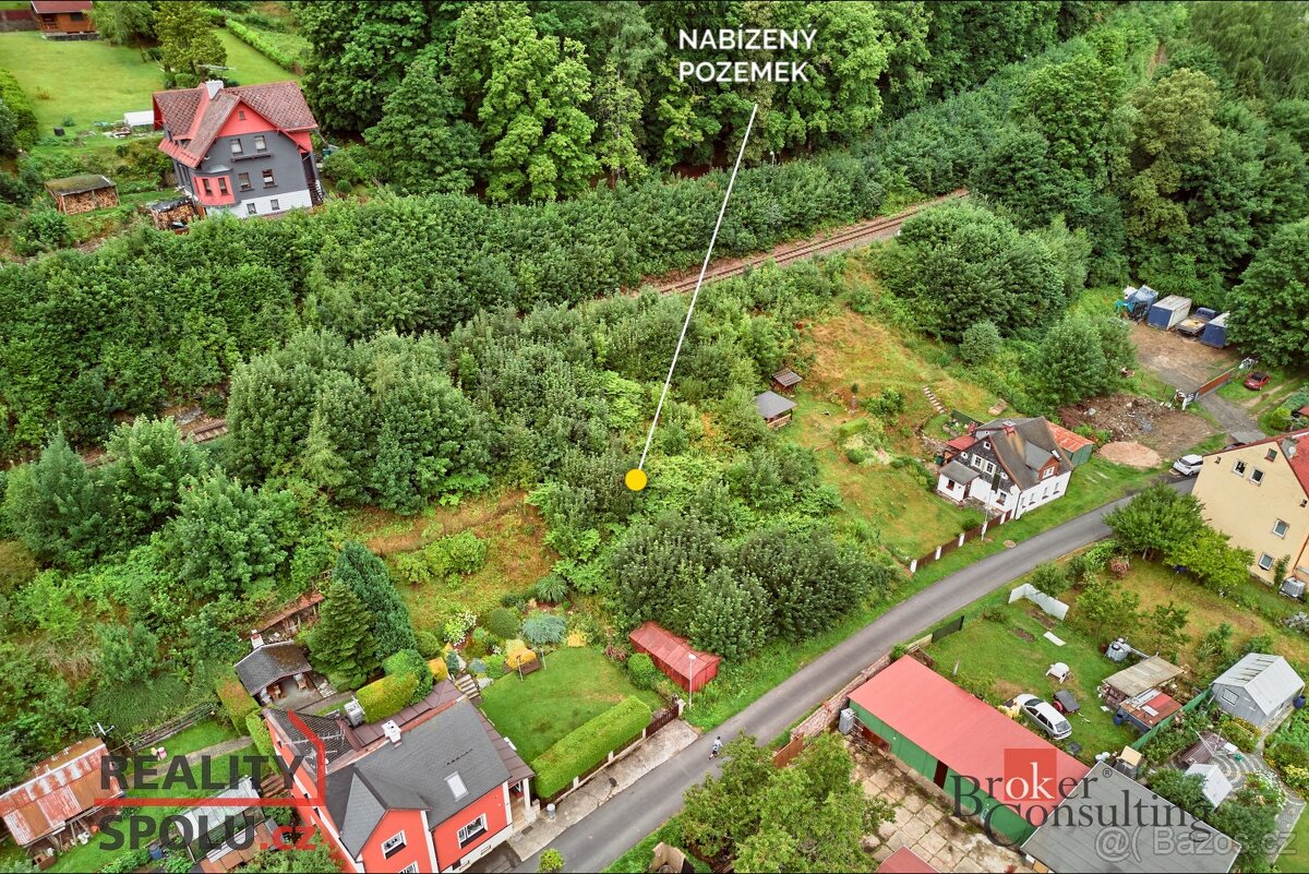 Prodej, pozemky/zahrada, 1018 m2, Zadní, Kraslice, Sokolov [