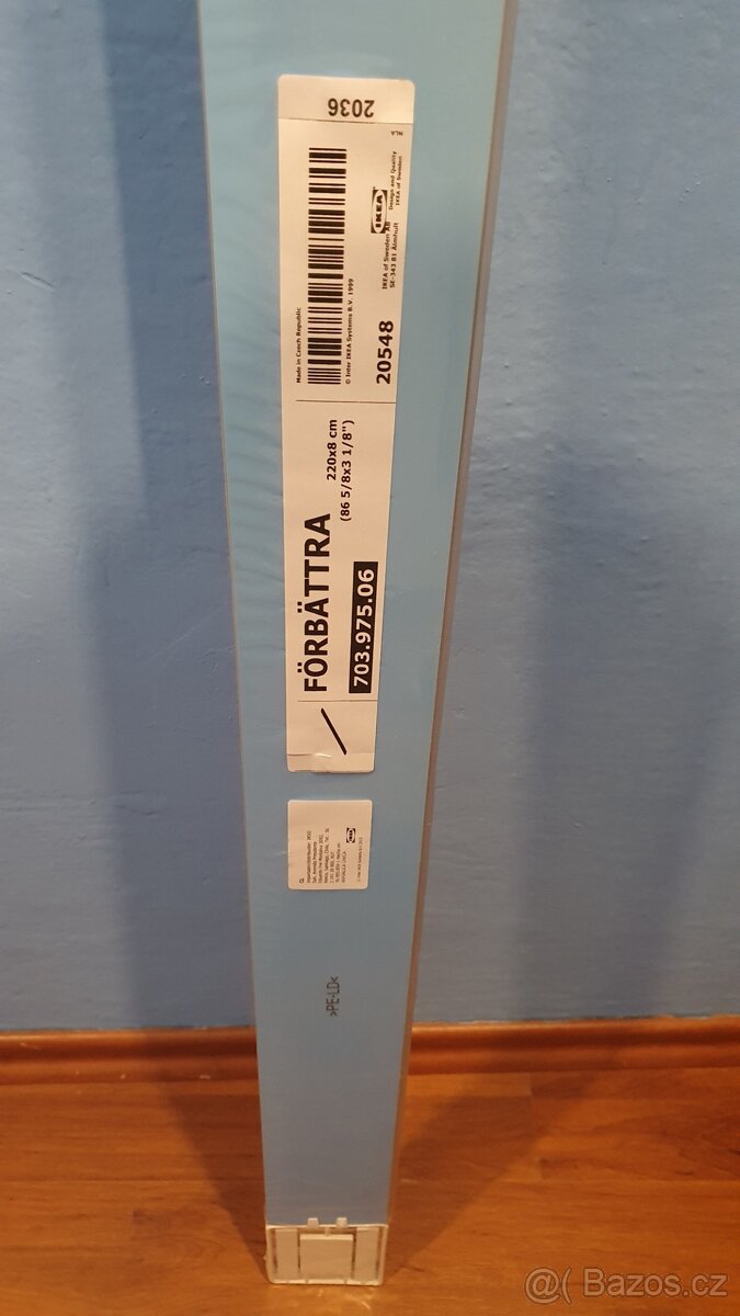 Nový Ikea sokl pod kuchlinku Förbättra 220 x 8 cm bílá barva